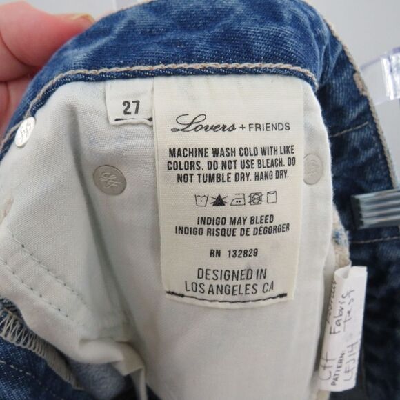 Lovers + Friends Womens Size 27 Elijah Raw Step Hem Distressed Denim Jean Skirt - Picture 11 of 15